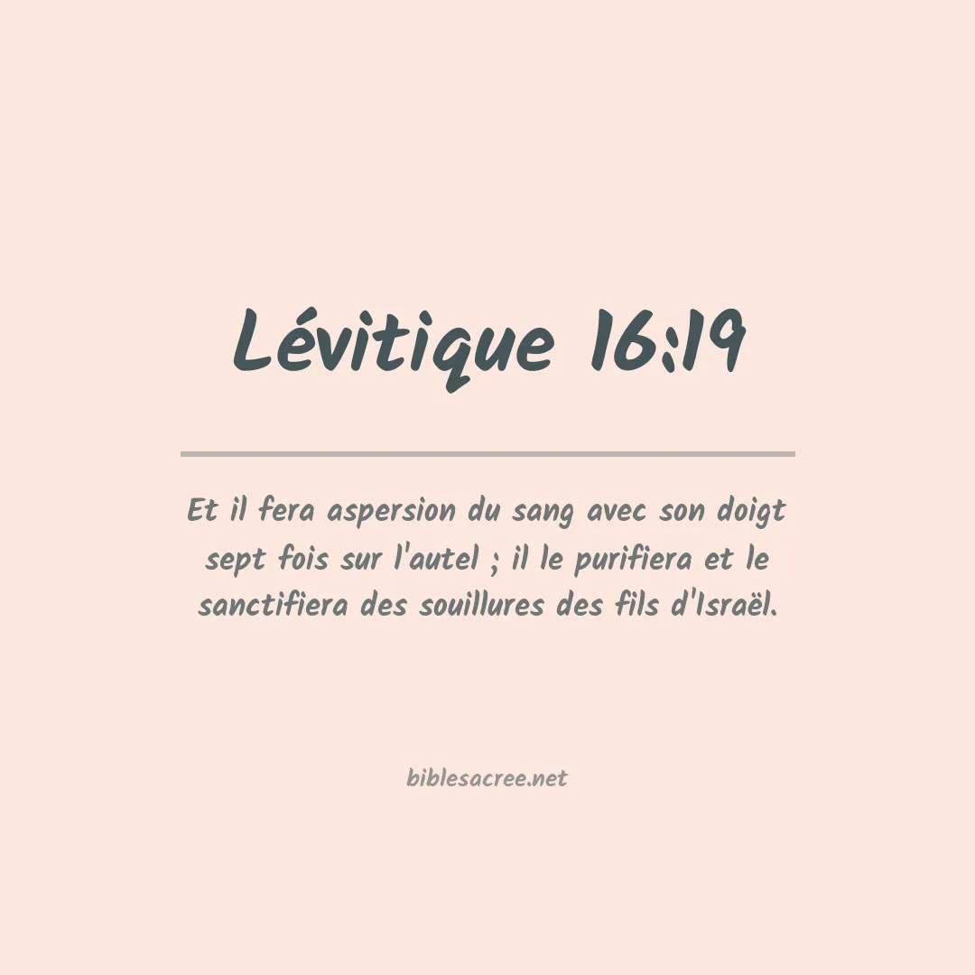 Lévitique - 16:19
