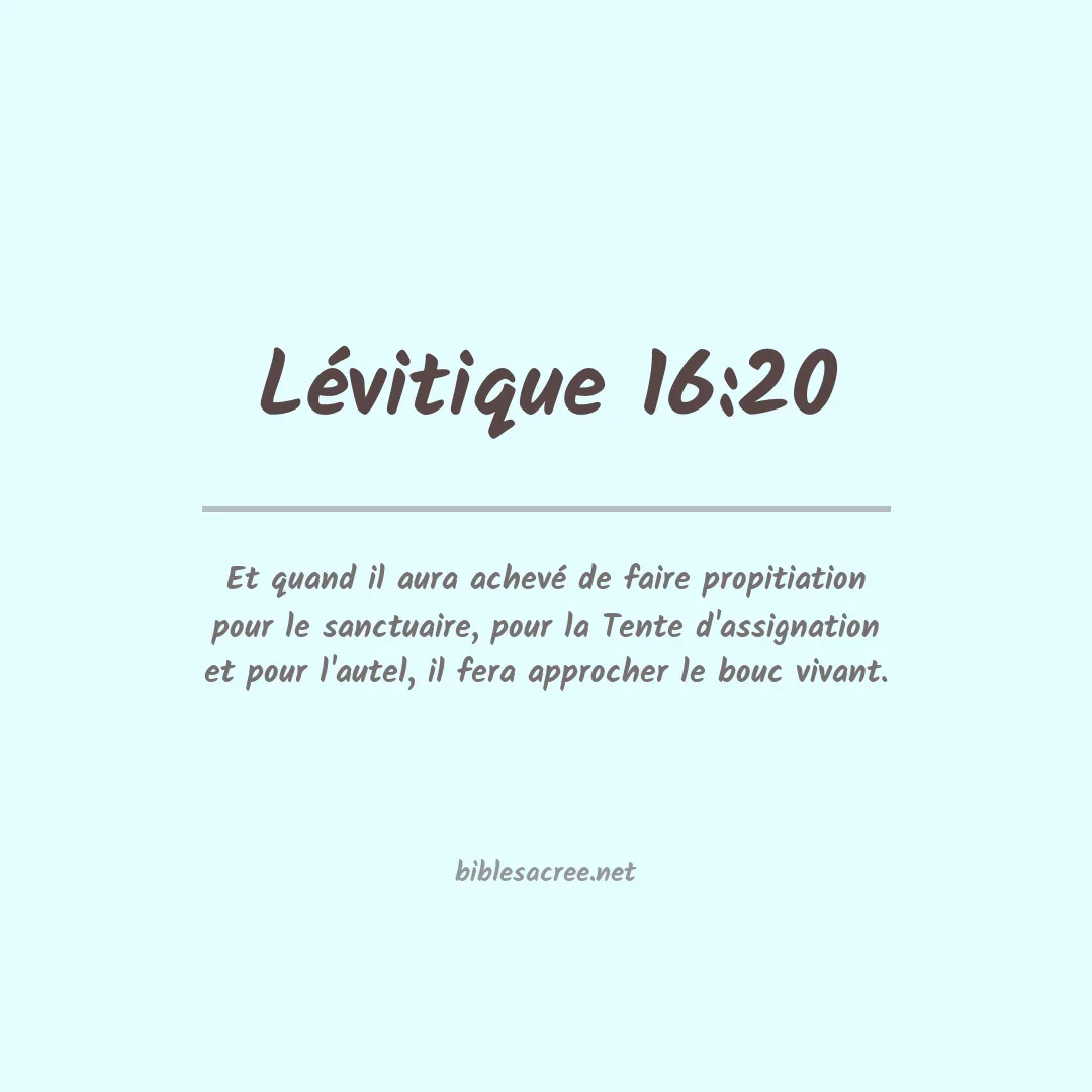 Lévitique - 16:20