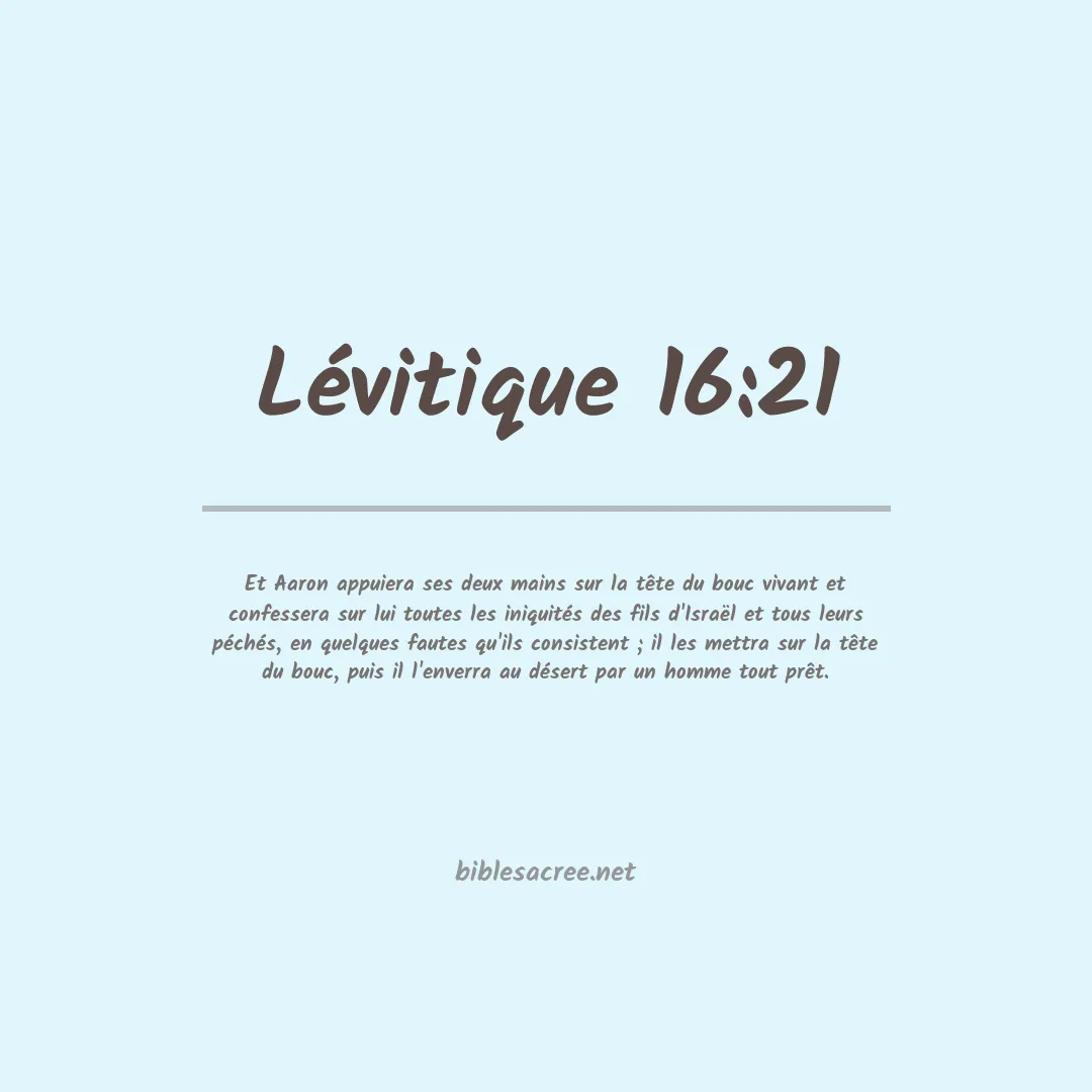 Lévitique - 16:21