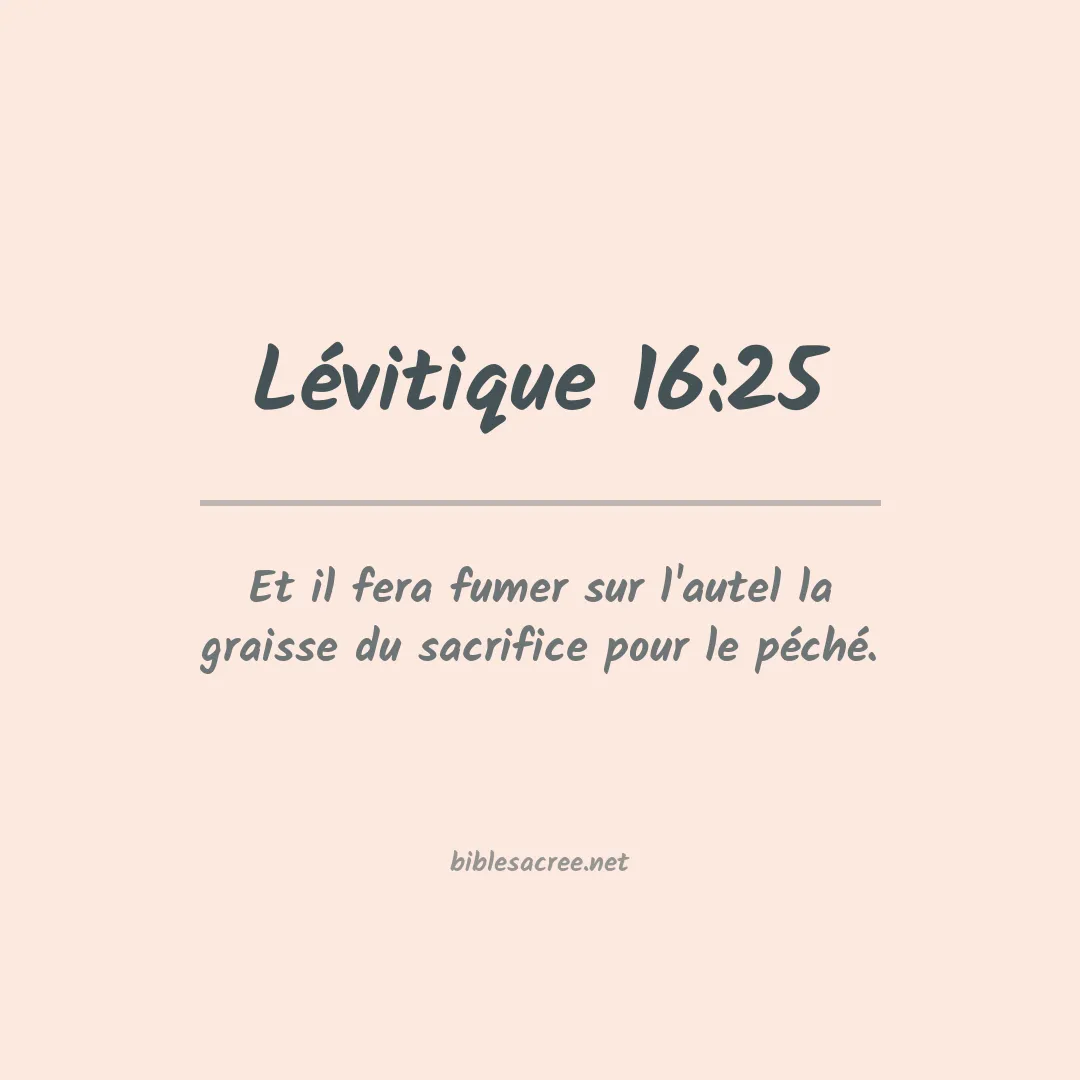 Lévitique - 16:25
