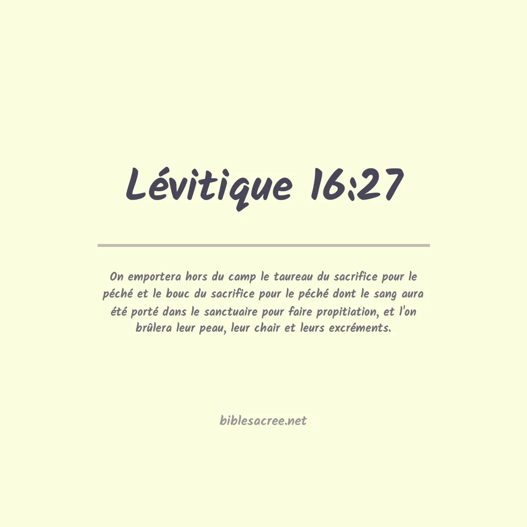 Lévitique - 16:27