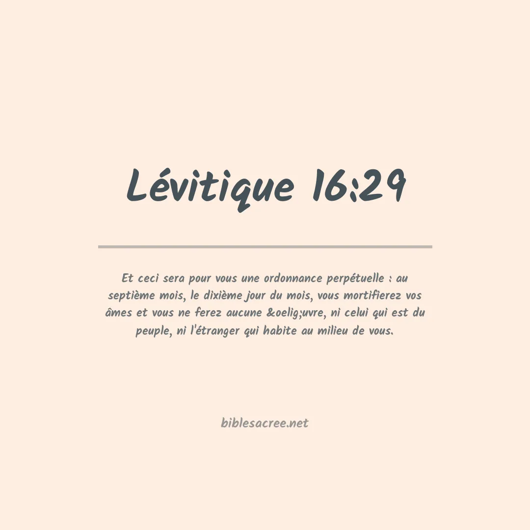Lévitique - 16:29