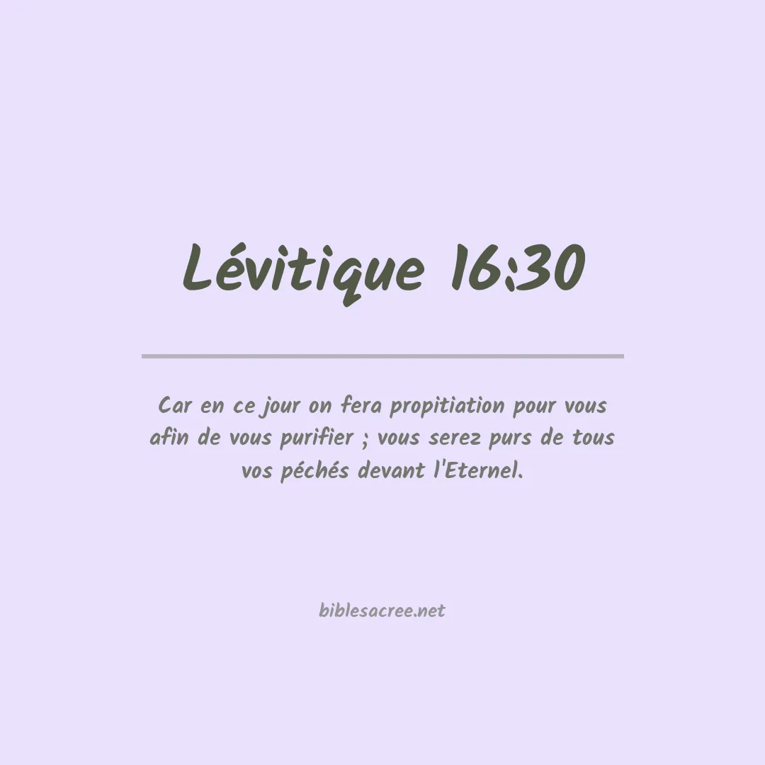 Lévitique - 16:30