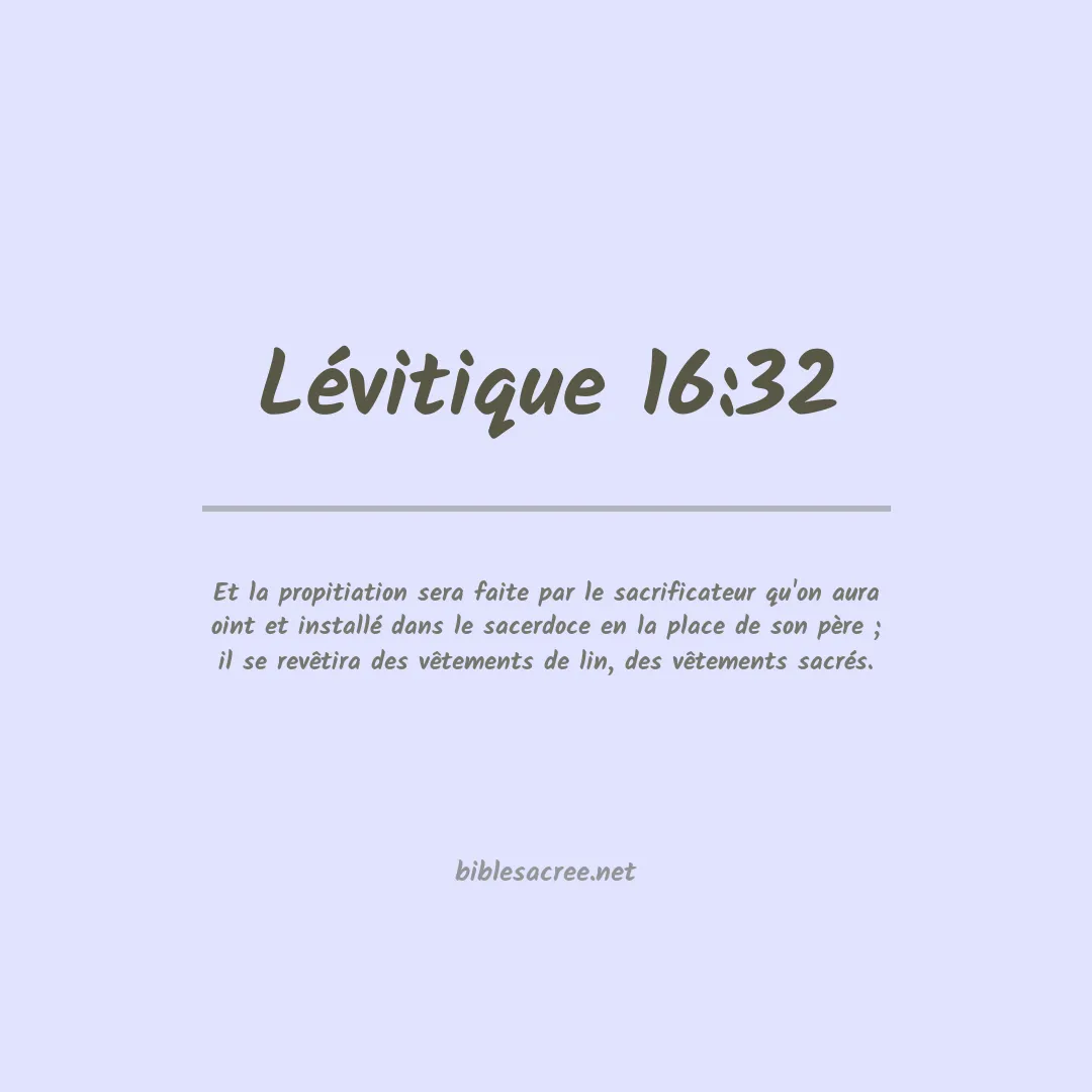 Lévitique - 16:32