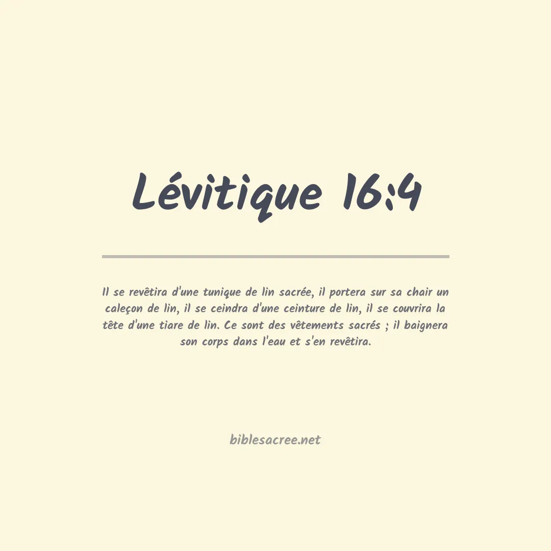 Lévitique - 16:4
