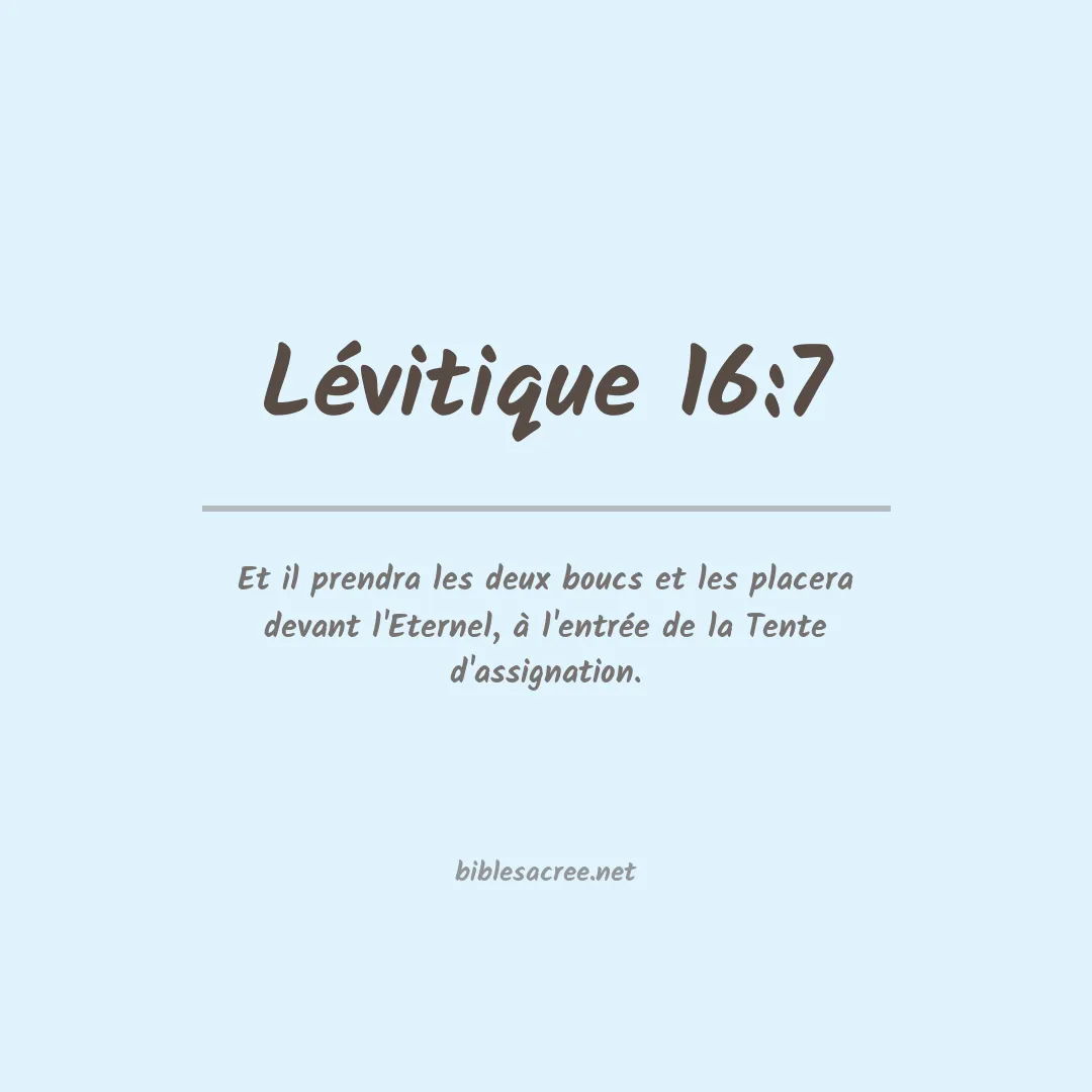 Lévitique - 16:7