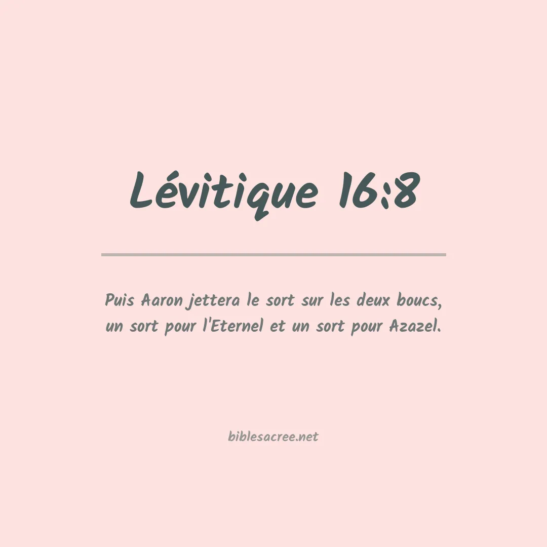 Lévitique - 16:8