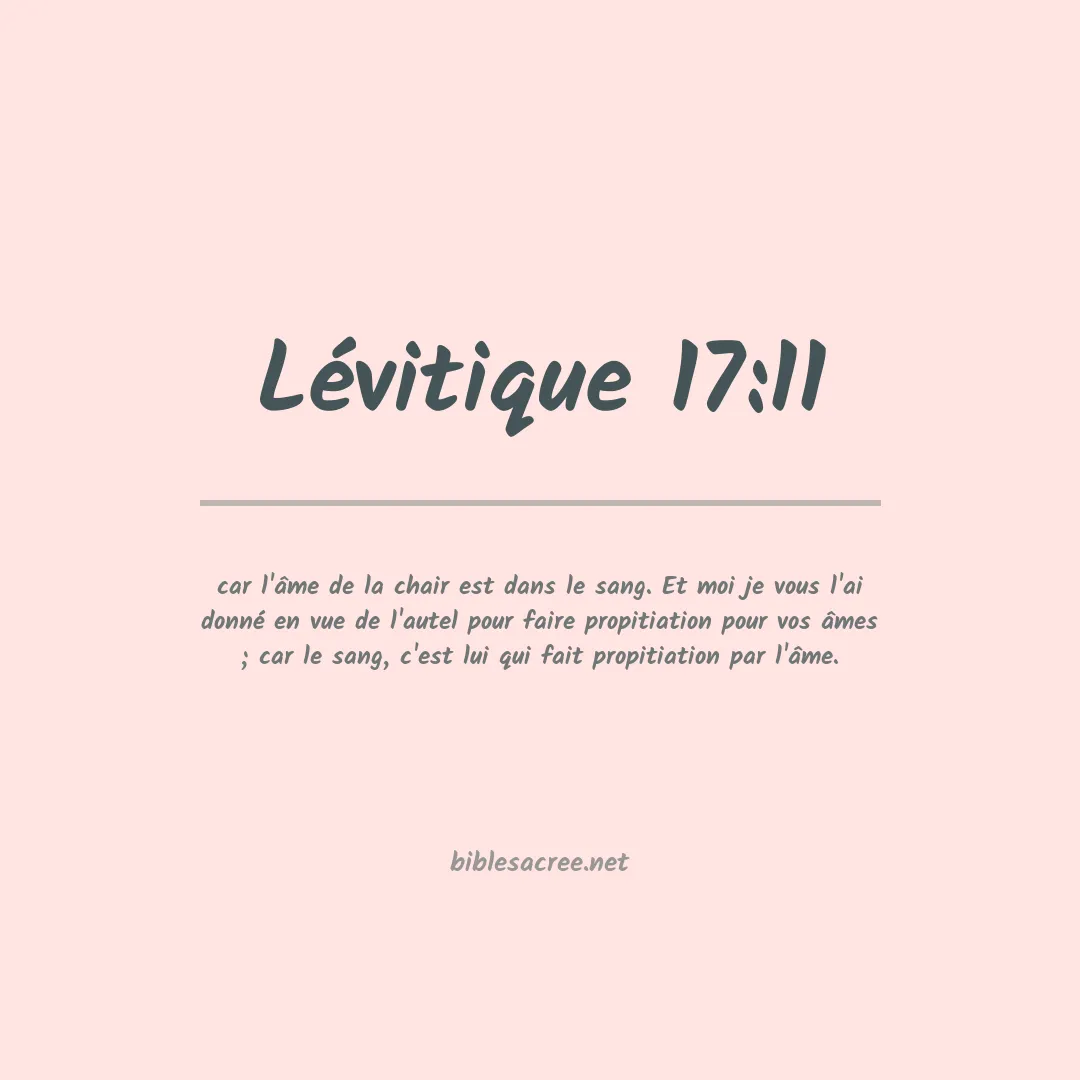 Lévitique - 17:11