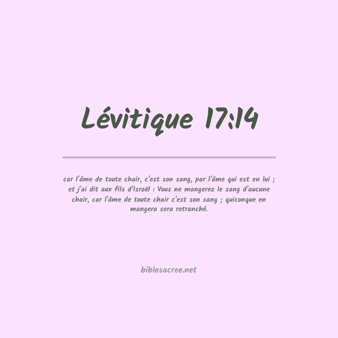 Lévitique - 17:14