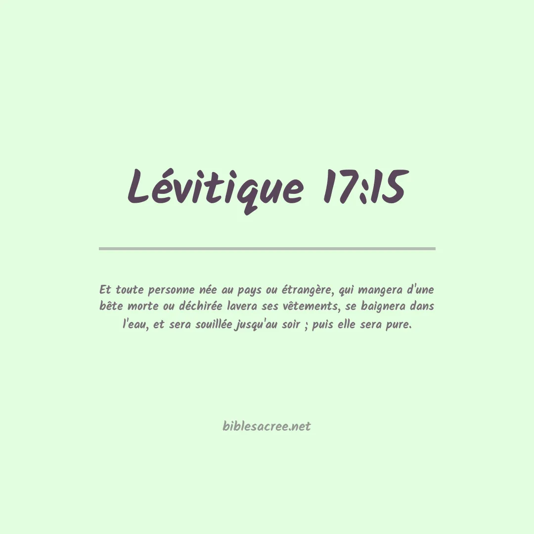 Lévitique - 17:15
