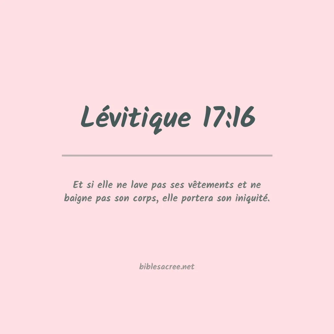 Lévitique - 17:16