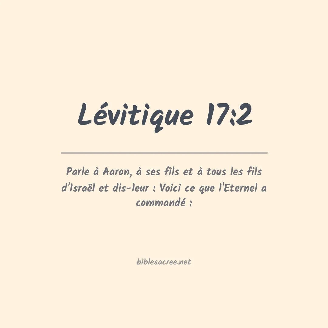 Lévitique - 17:2