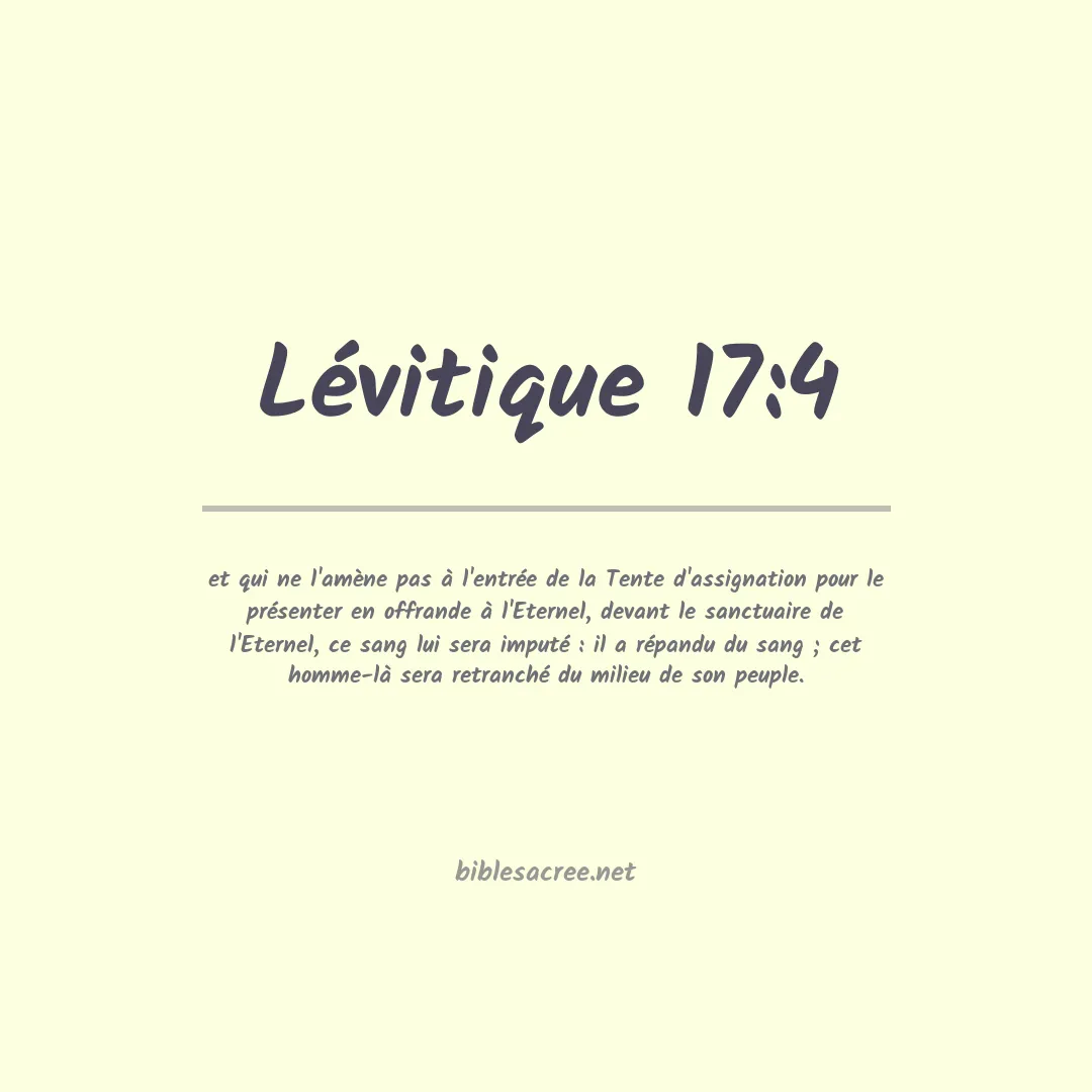 Lévitique - 17:4