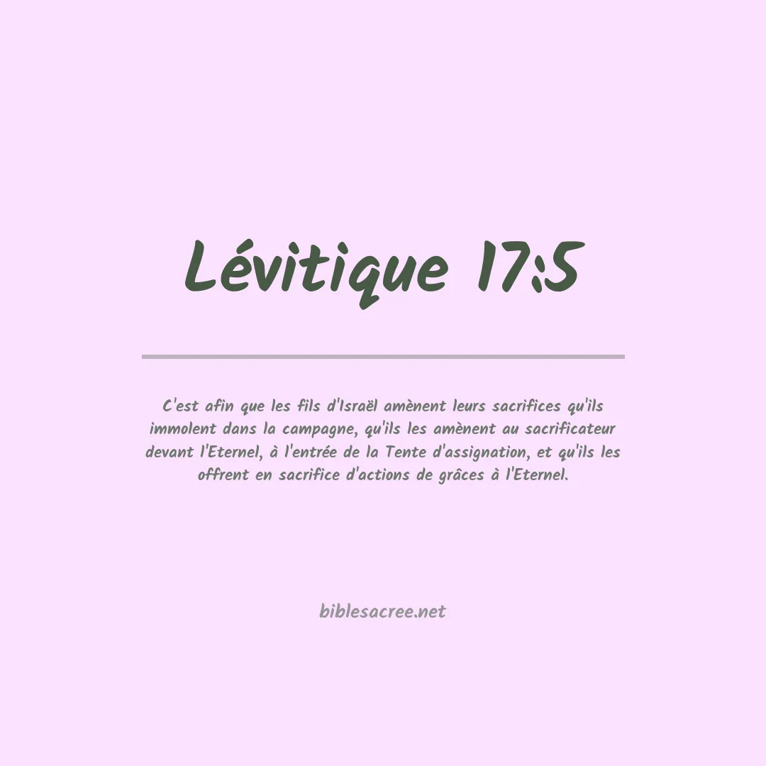 Lévitique - 17:5