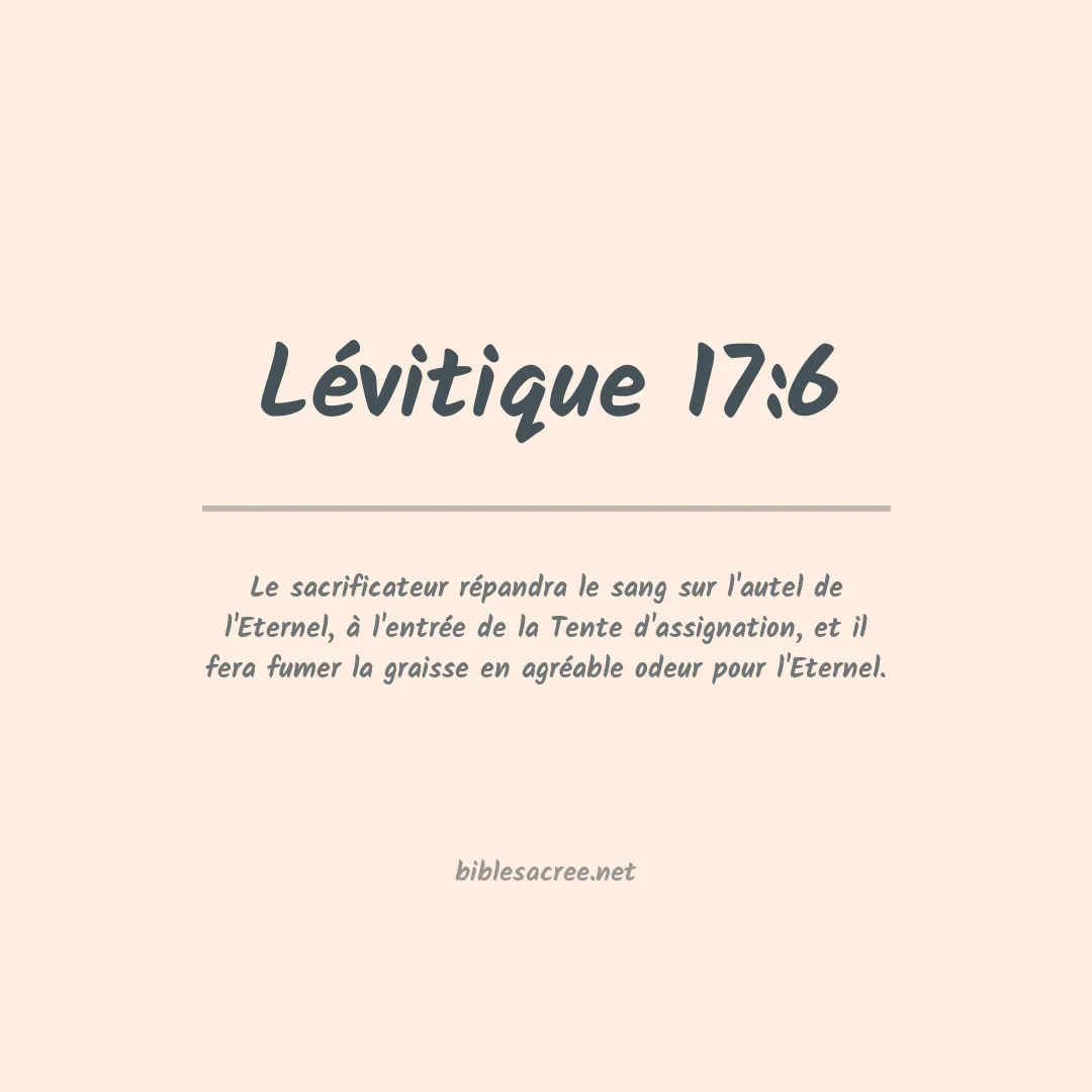 Lévitique - 17:6