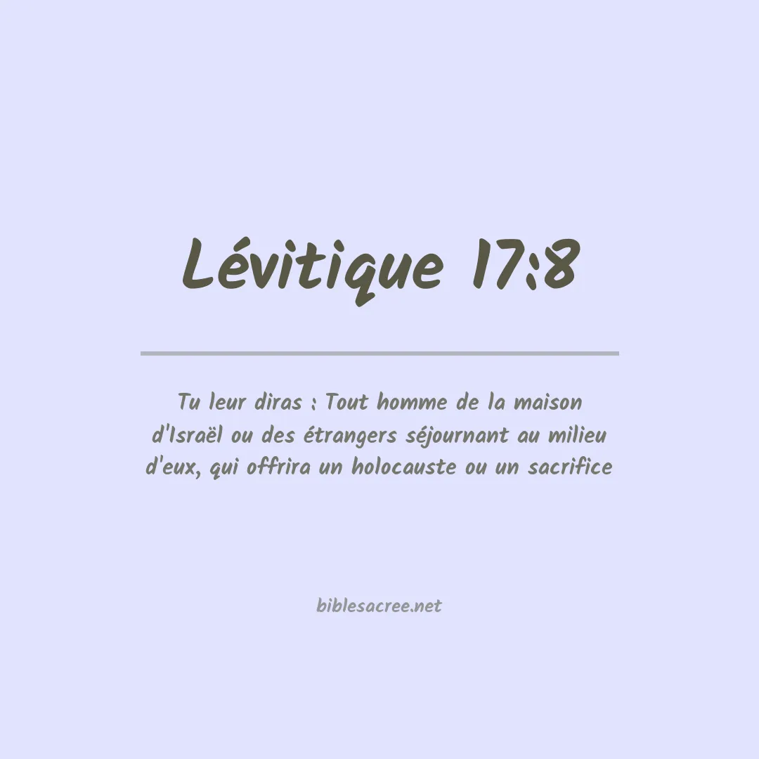 Lévitique - 17:8