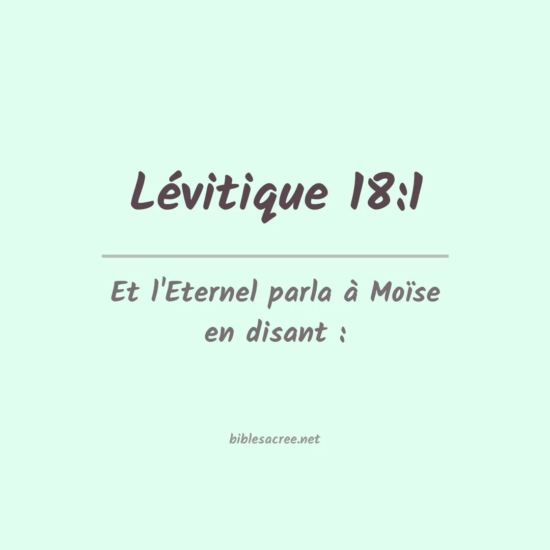 Lévitique - 18:1