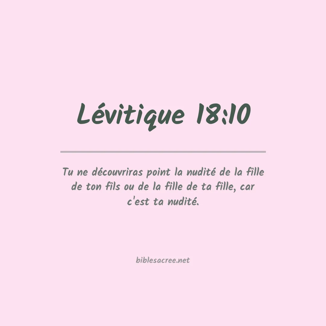 Lévitique - 18:10
