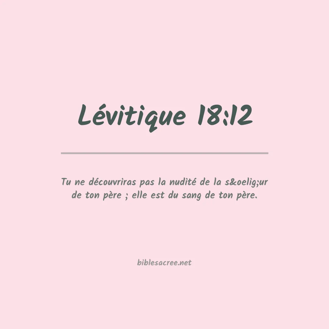 Lévitique - 18:12