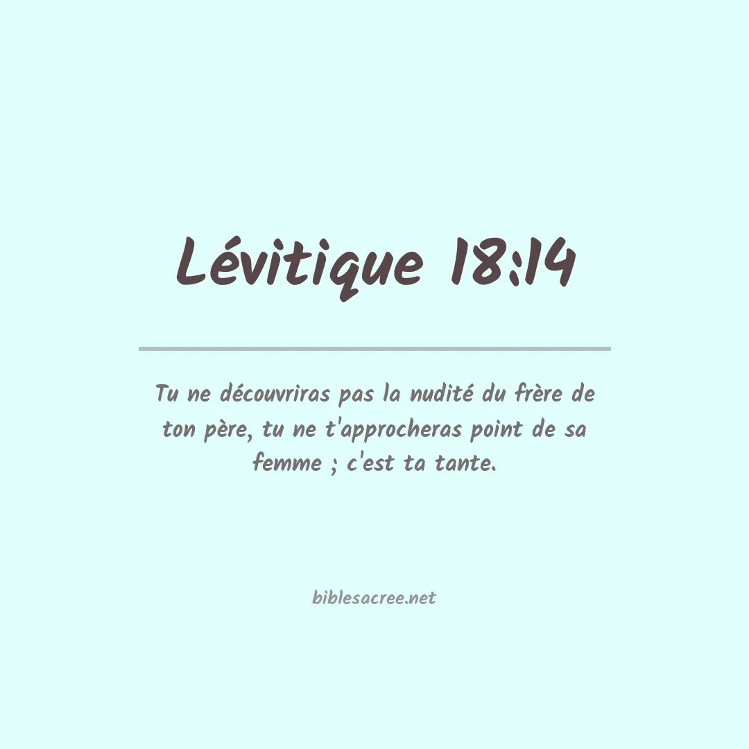 Lévitique - 18:14