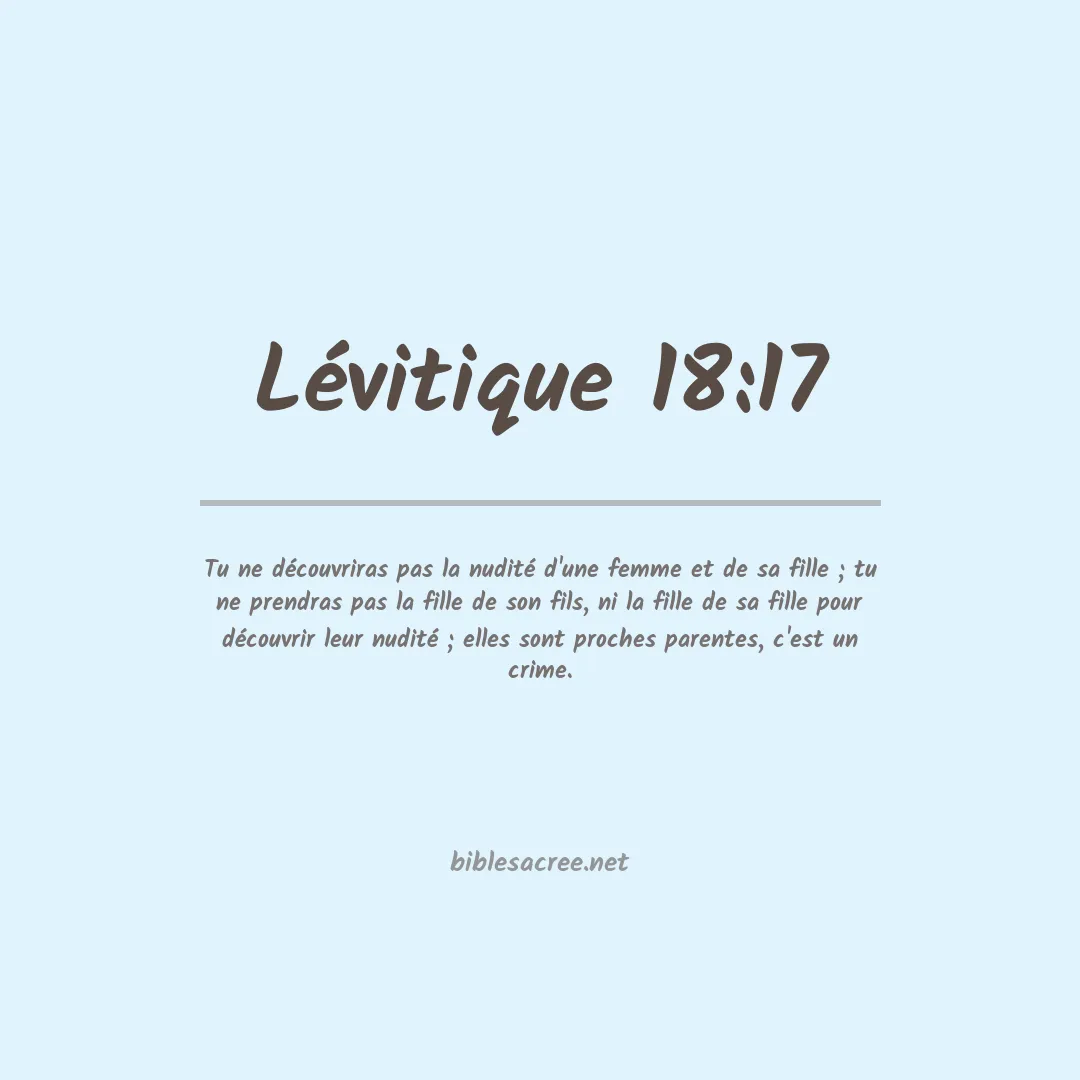 Lévitique - 18:17