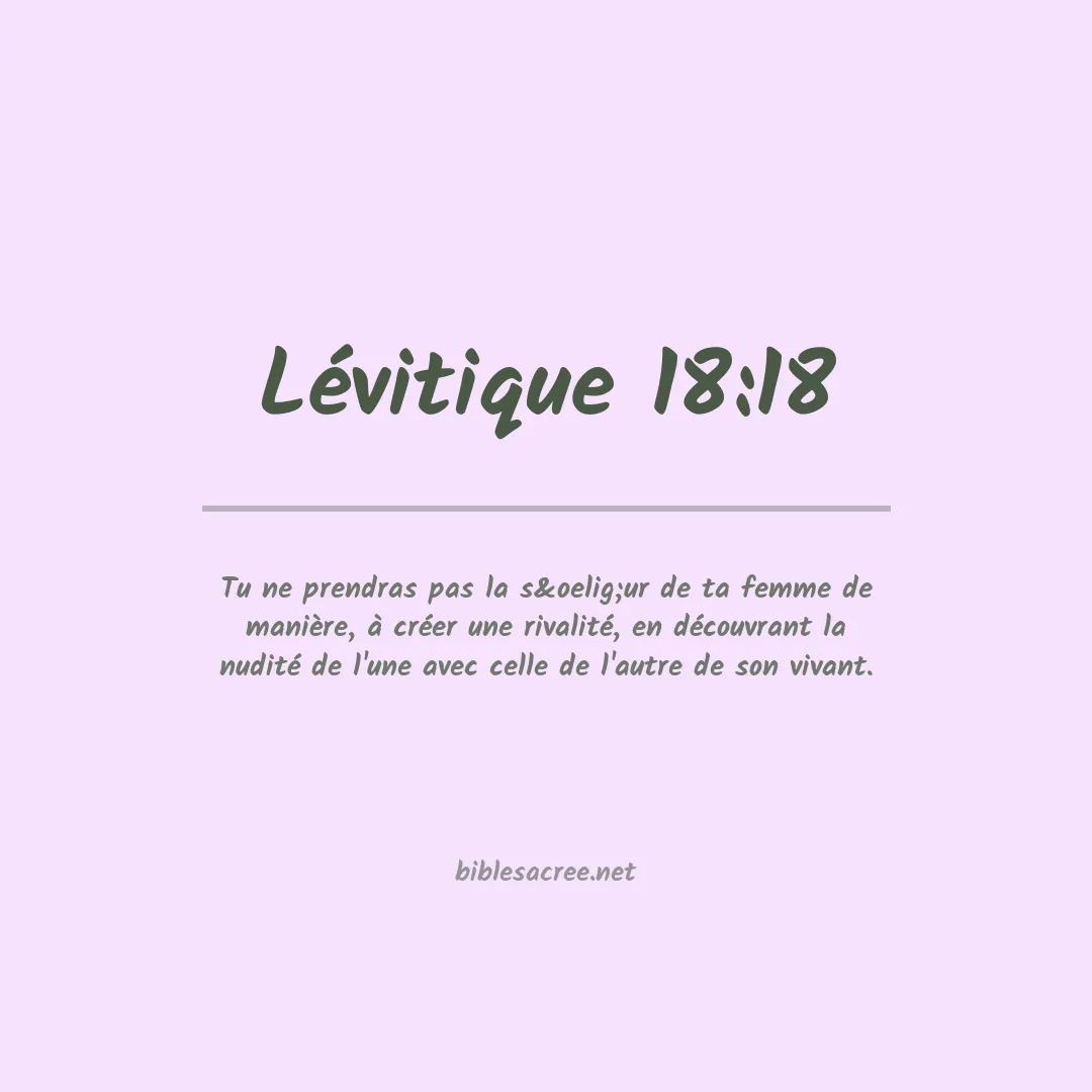 Lévitique - 18:18