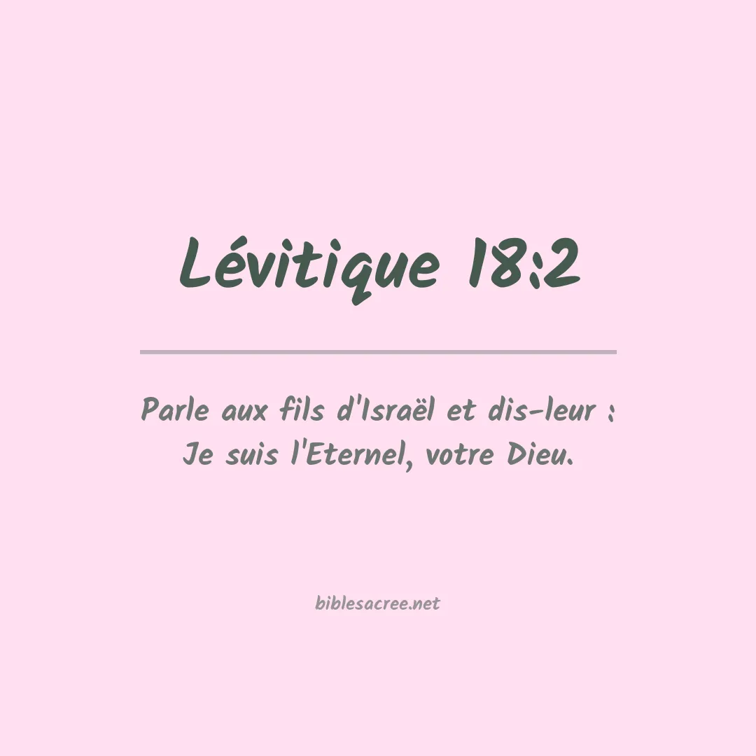 Lévitique - 18:2