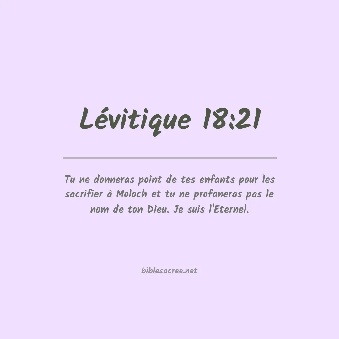 Lévitique - 18:21