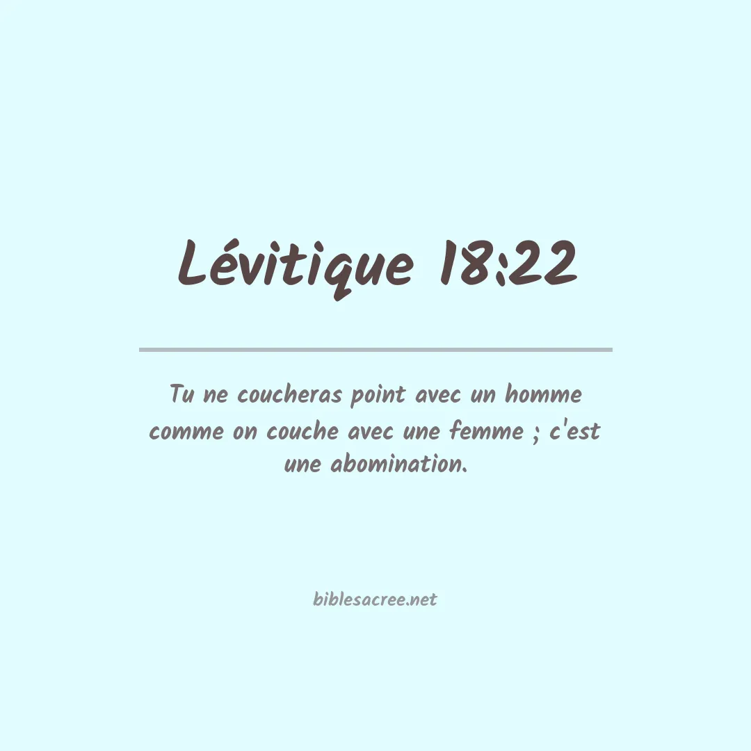 Lévitique - 18:22