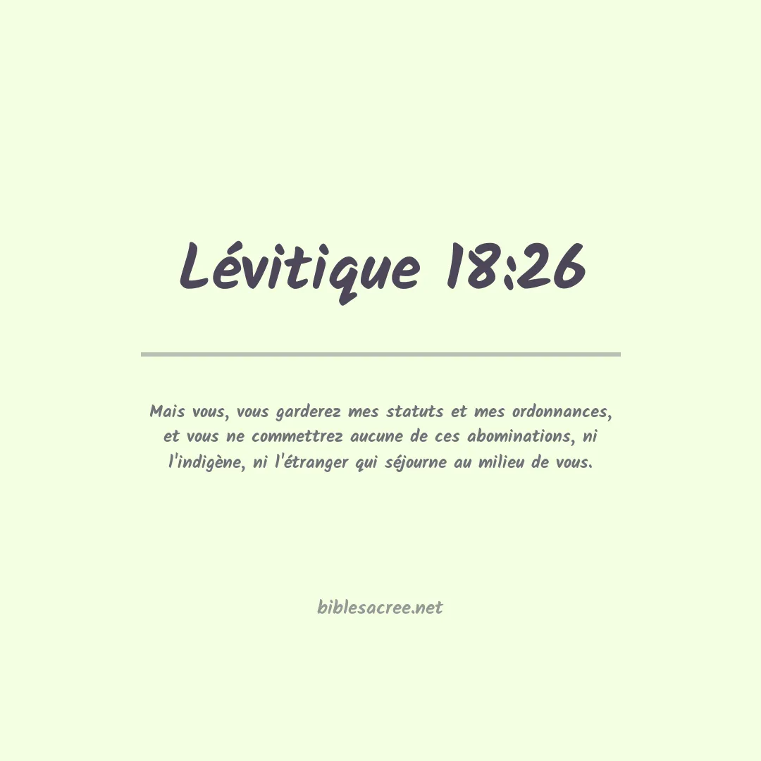 Lévitique - 18:26