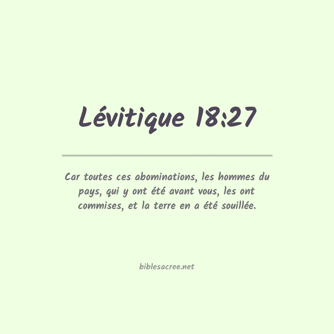 Lévitique - 18:27