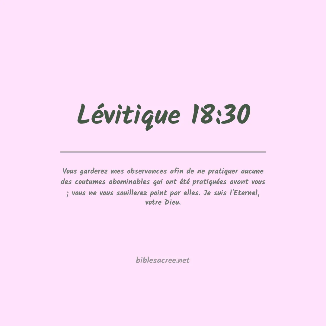 Lévitique - 18:30