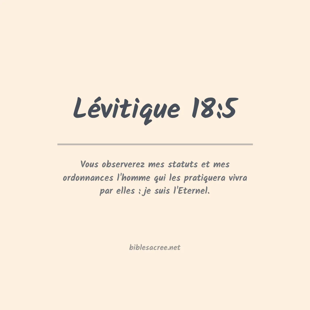 Lévitique - 18:5