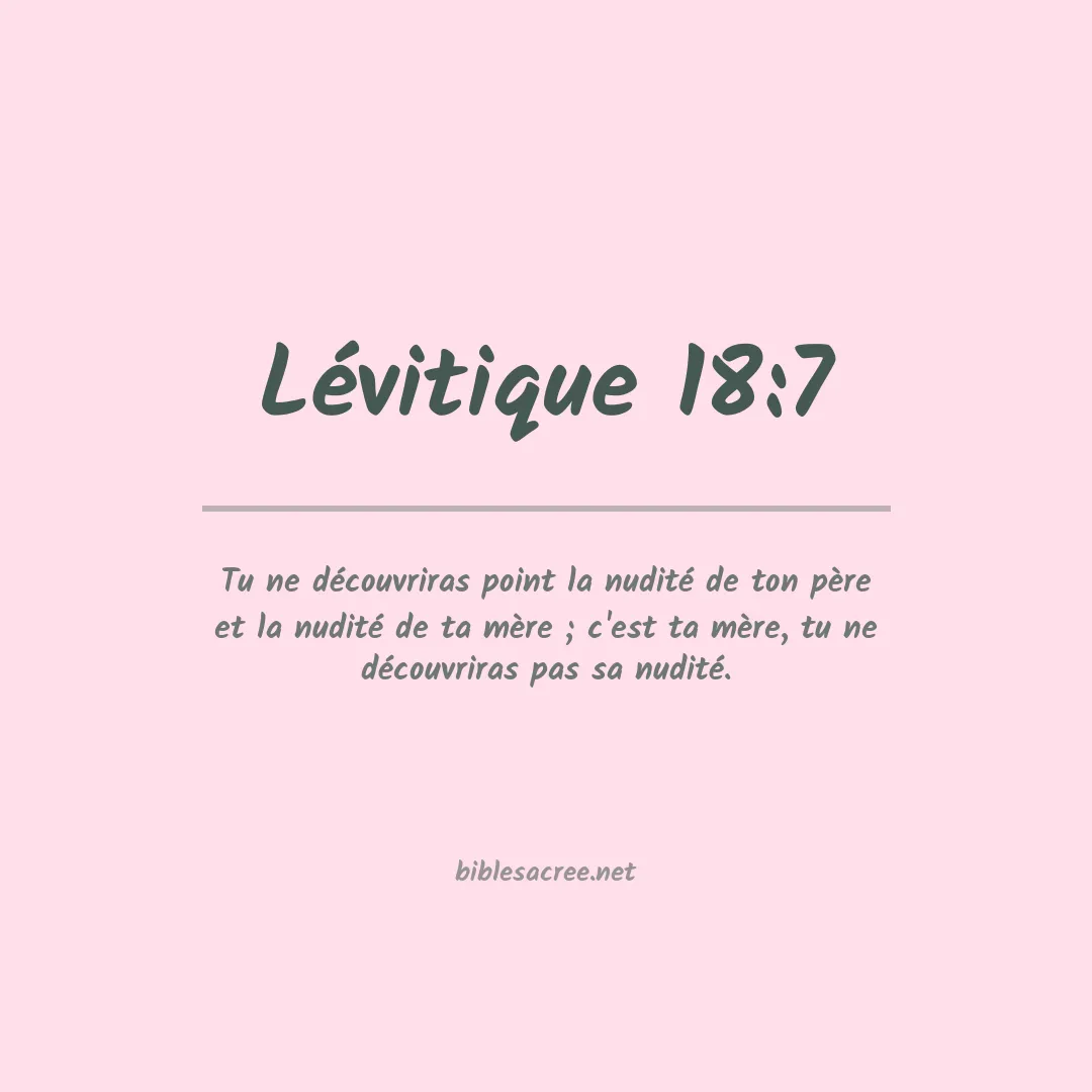 Lévitique - 18:7
