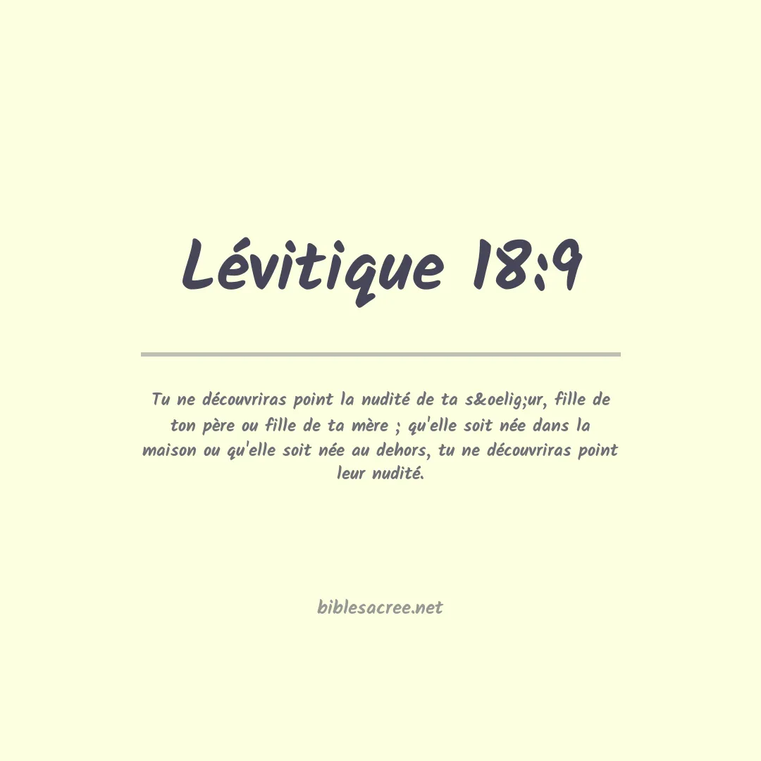 Lévitique - 18:9