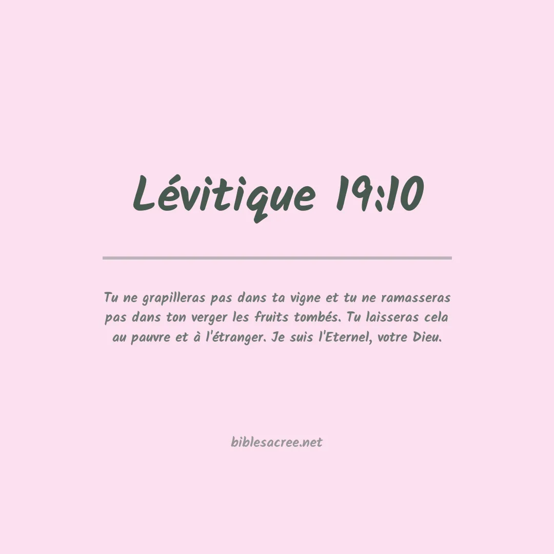 Lévitique - 19:10