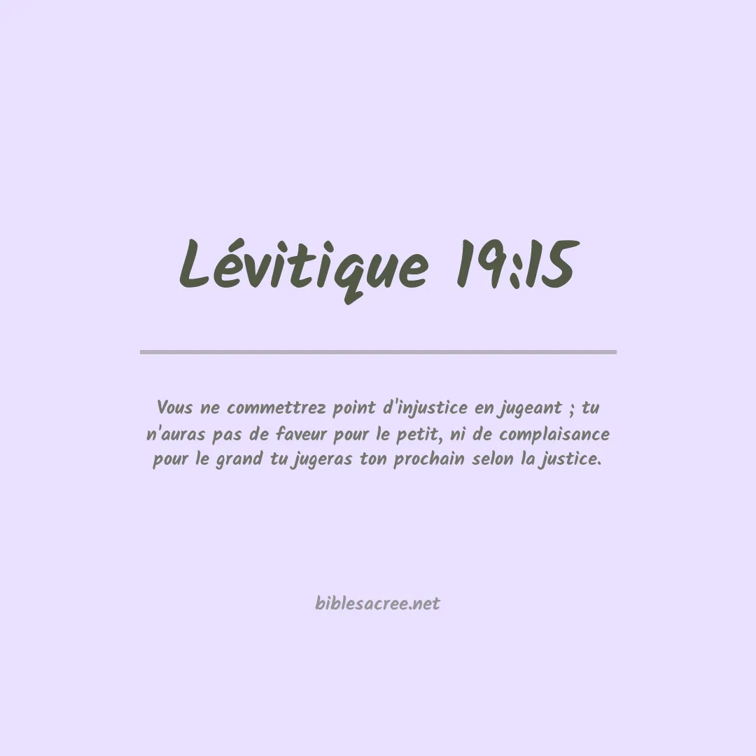 Lévitique - 19:15