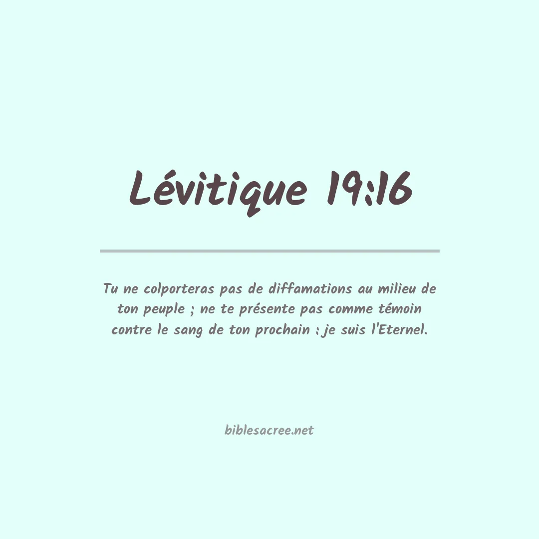 Lévitique - 19:16