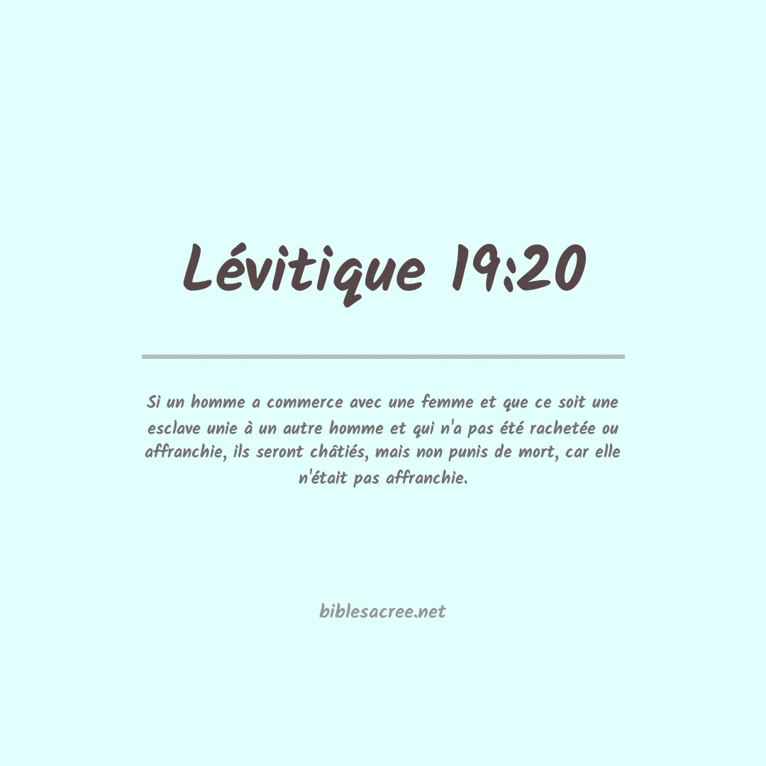 Lévitique - 19:20