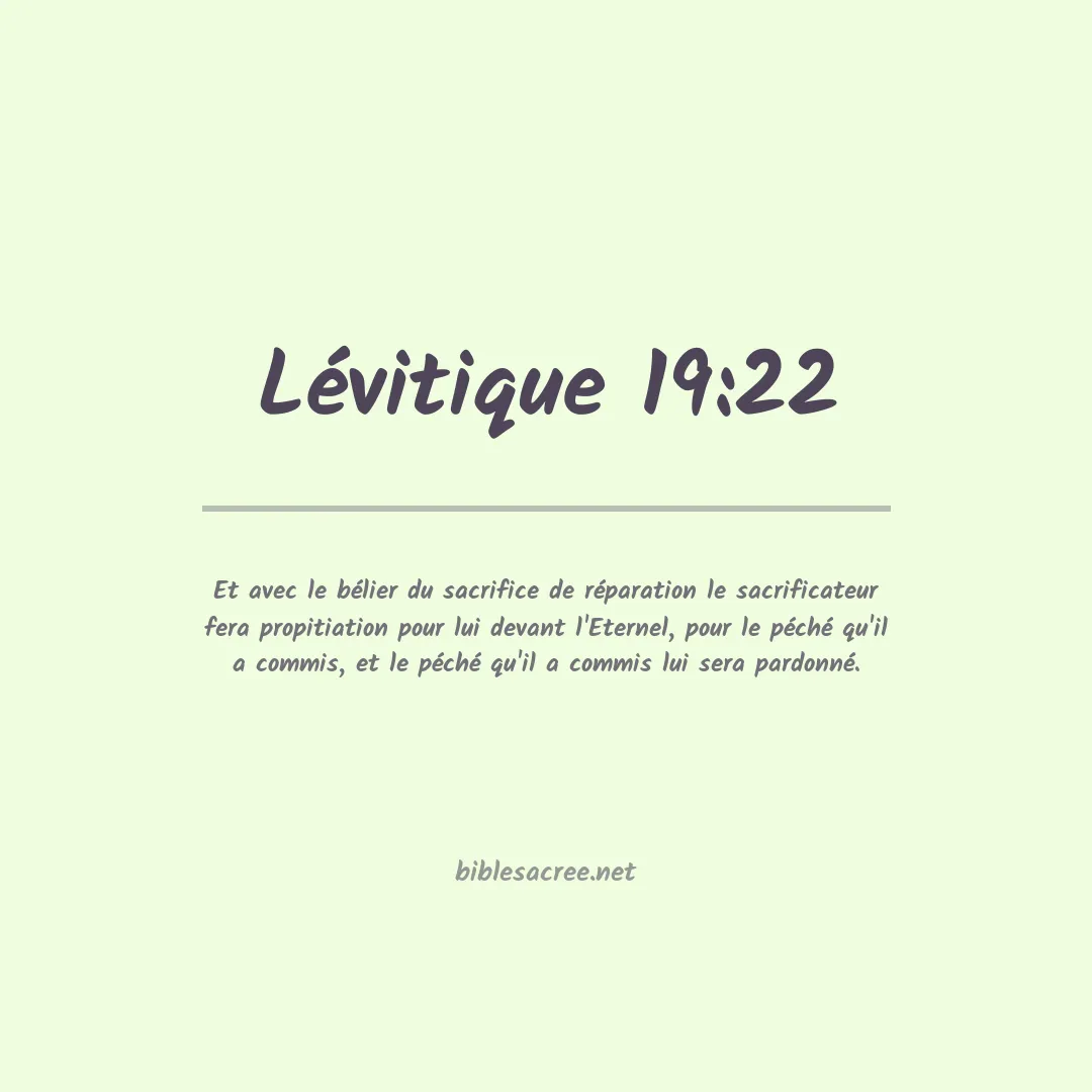 Lévitique - 19:22