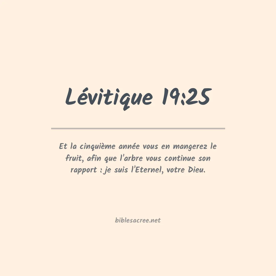 Lévitique - 19:25