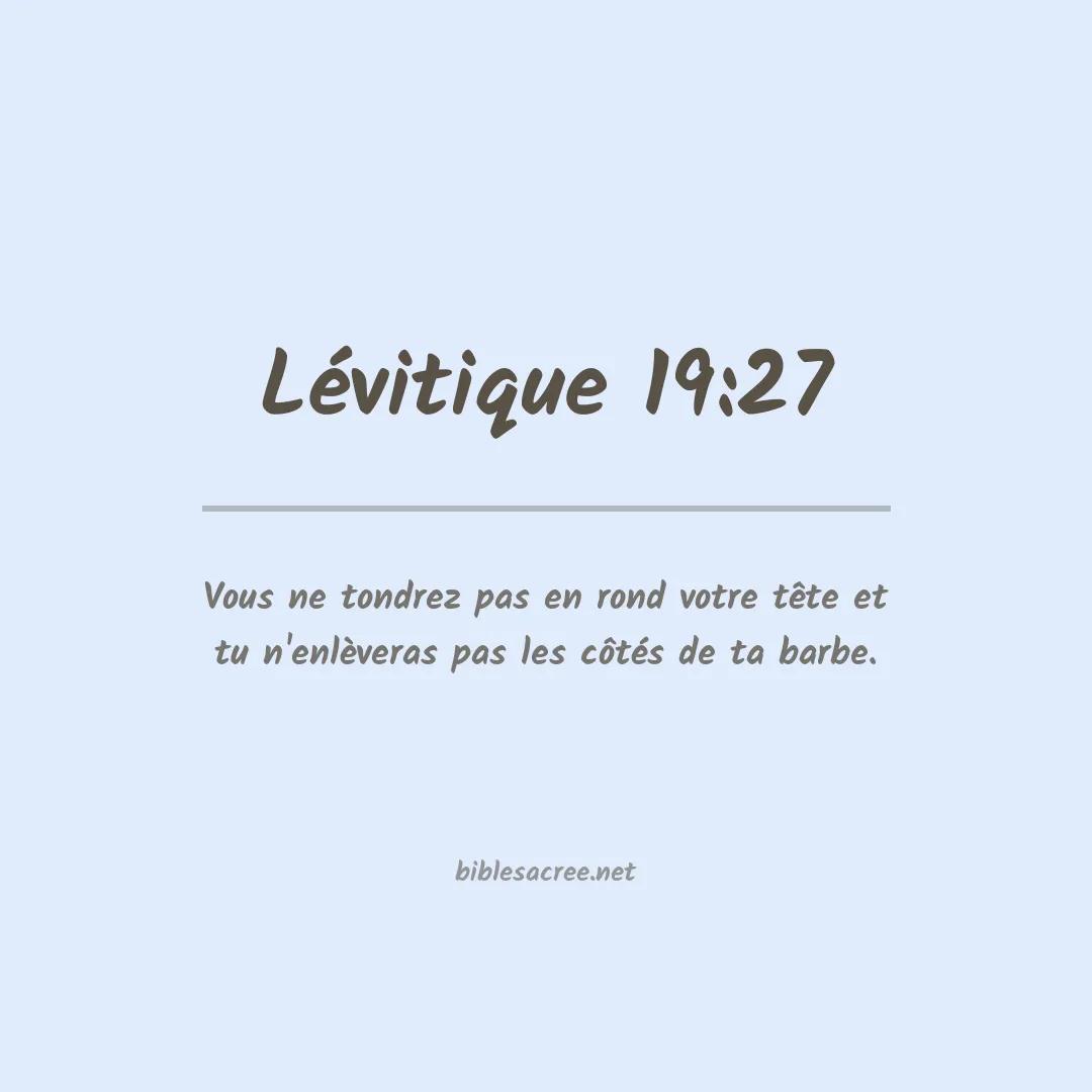 Lévitique - 19:27