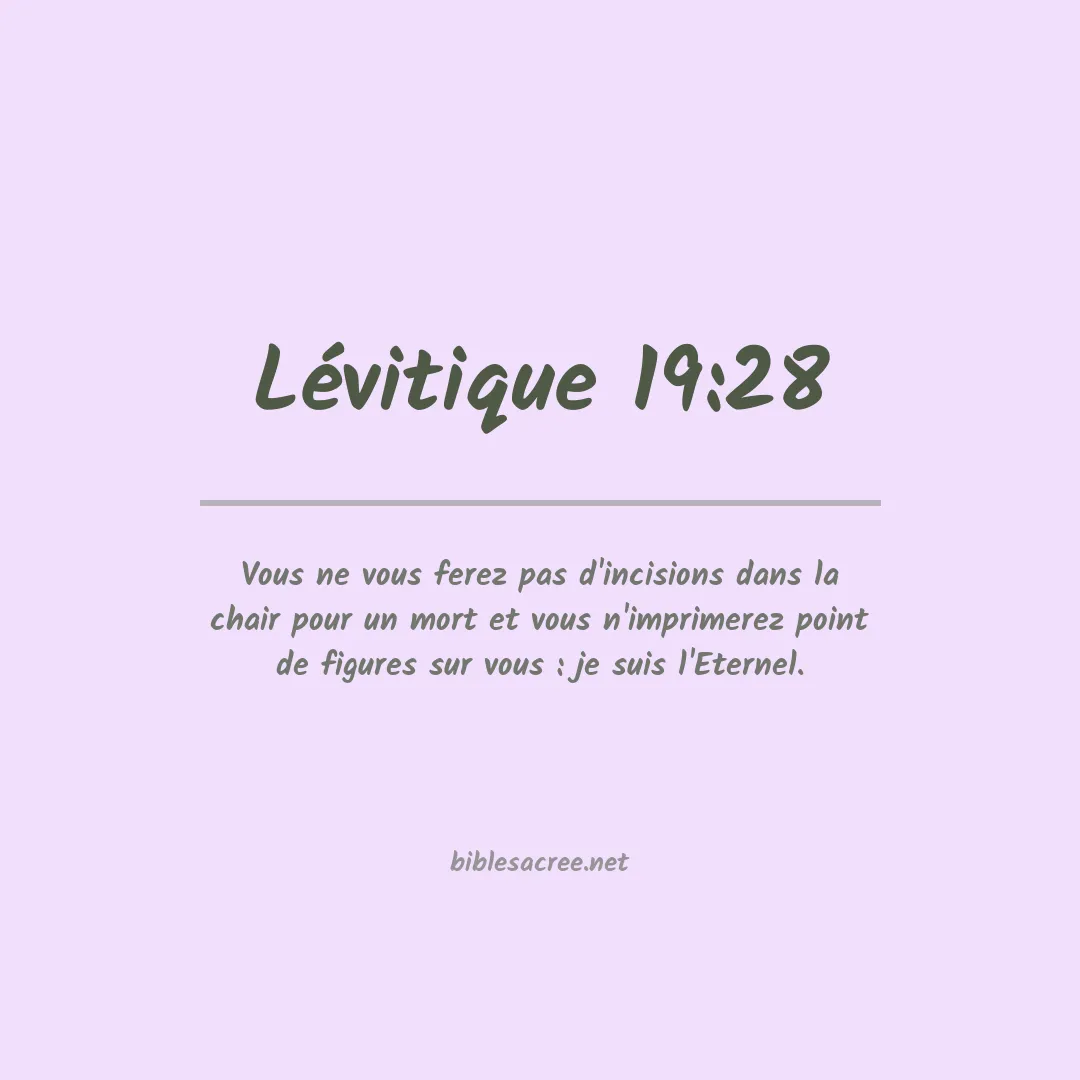 Lévitique - 19:28