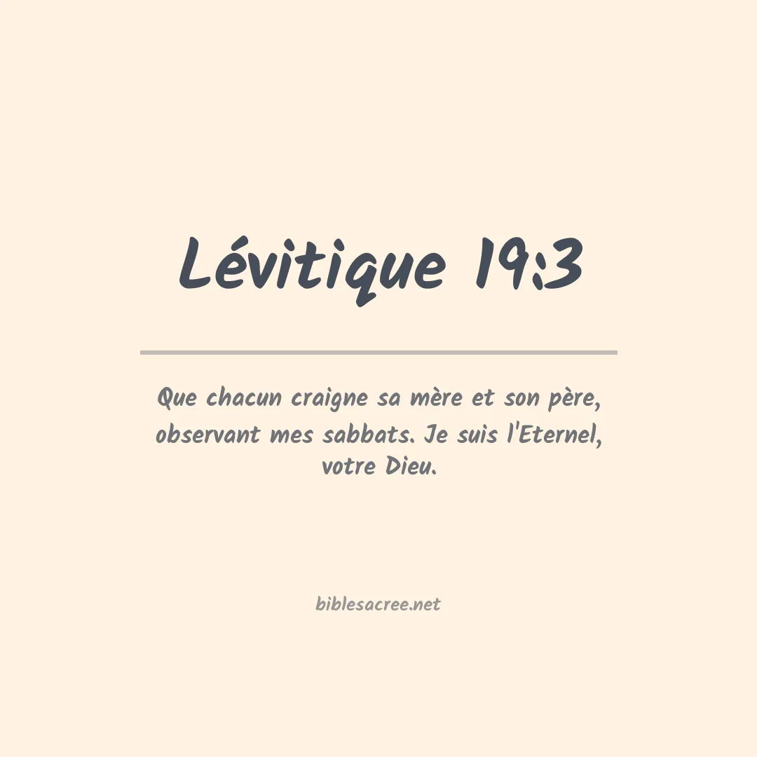 Lévitique - 19:3