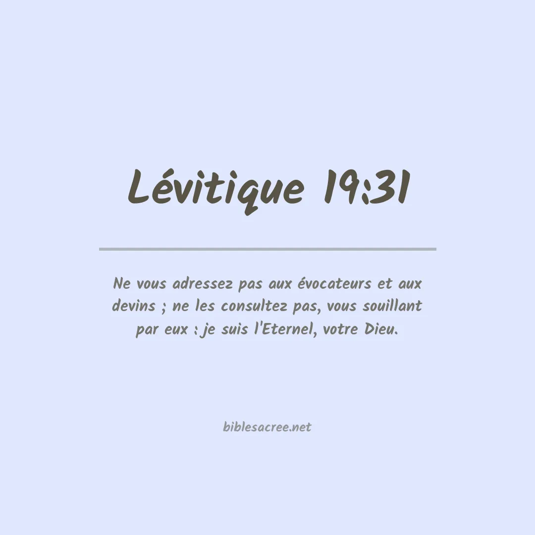 Lévitique - 19:31