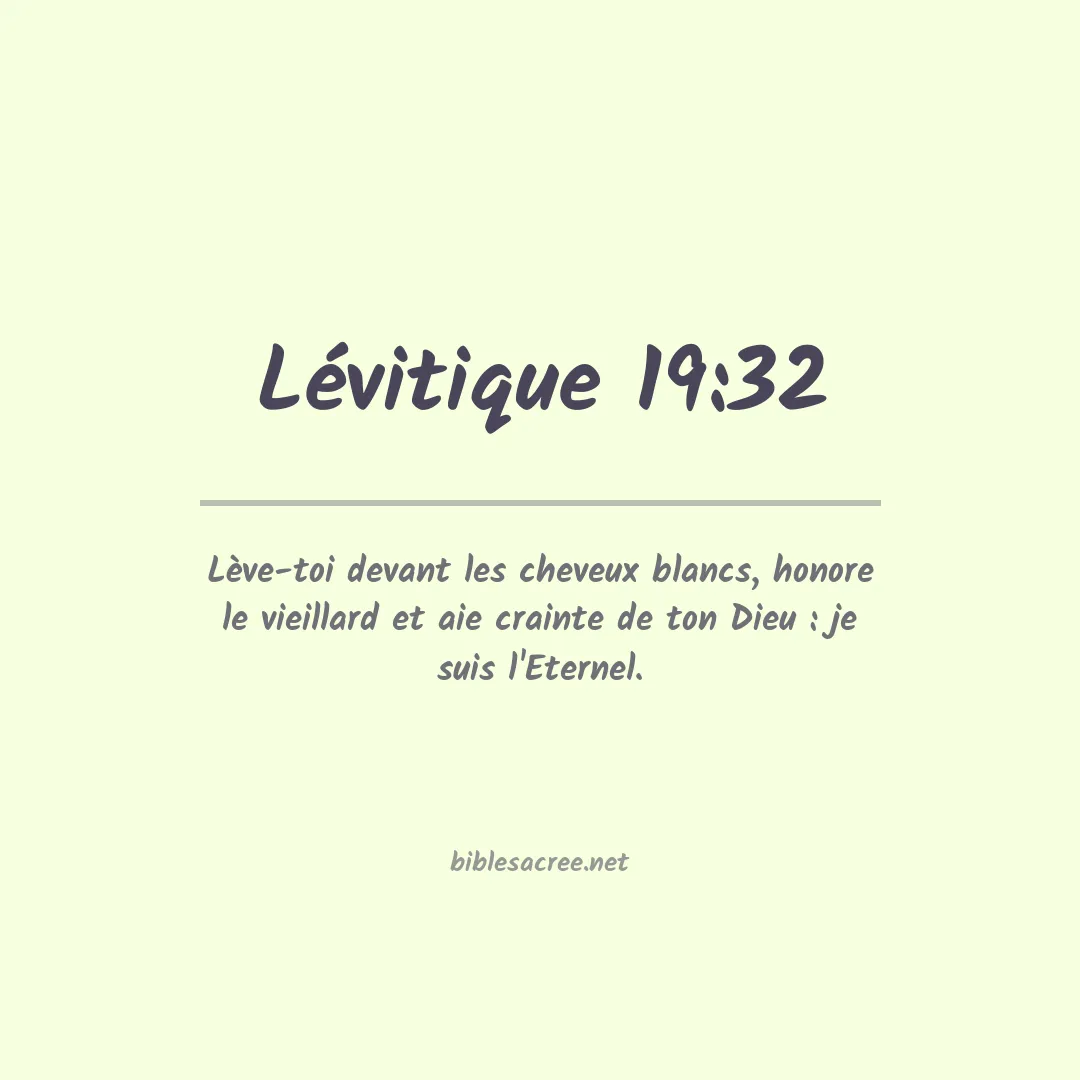 Lévitique - 19:32