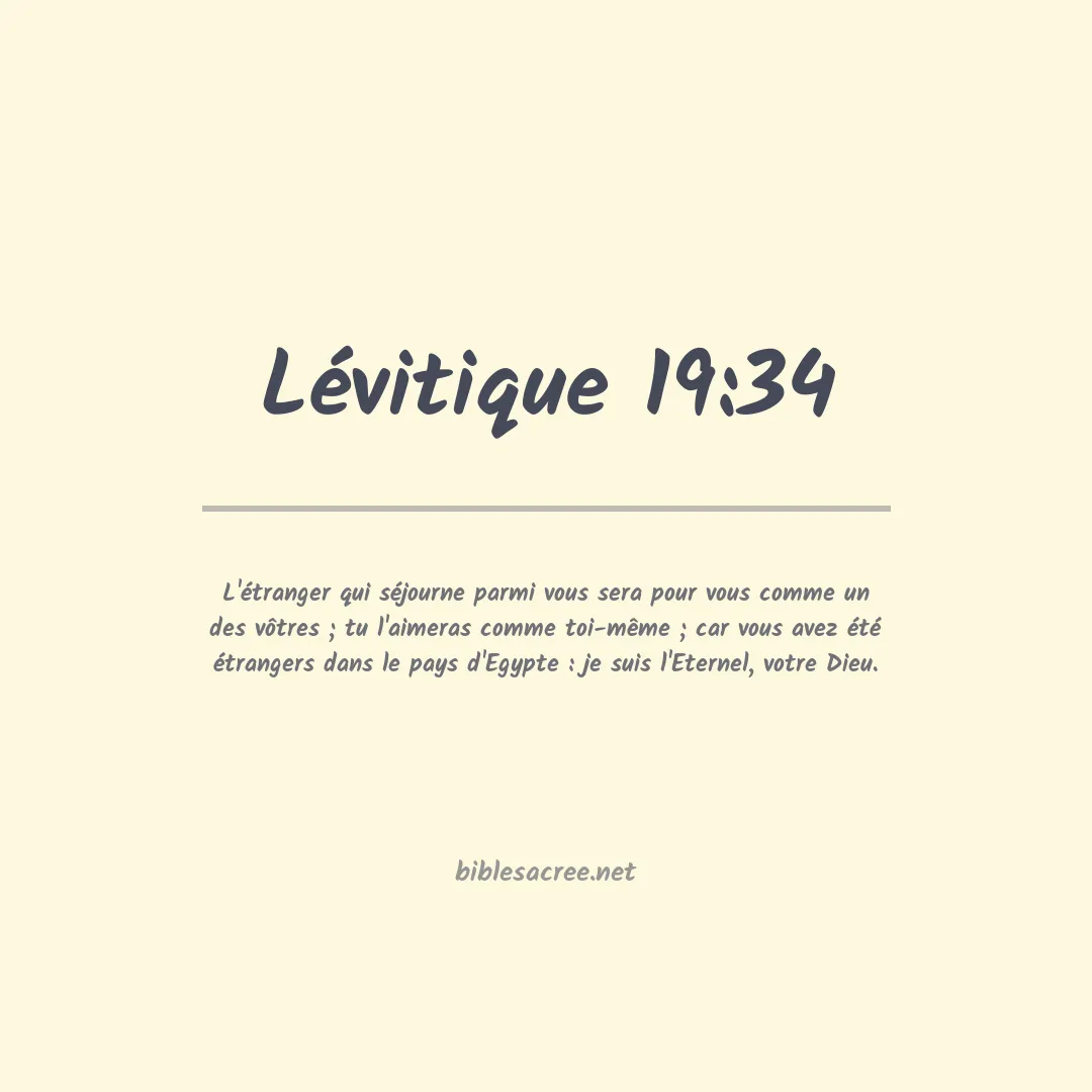 Lévitique - 19:34
