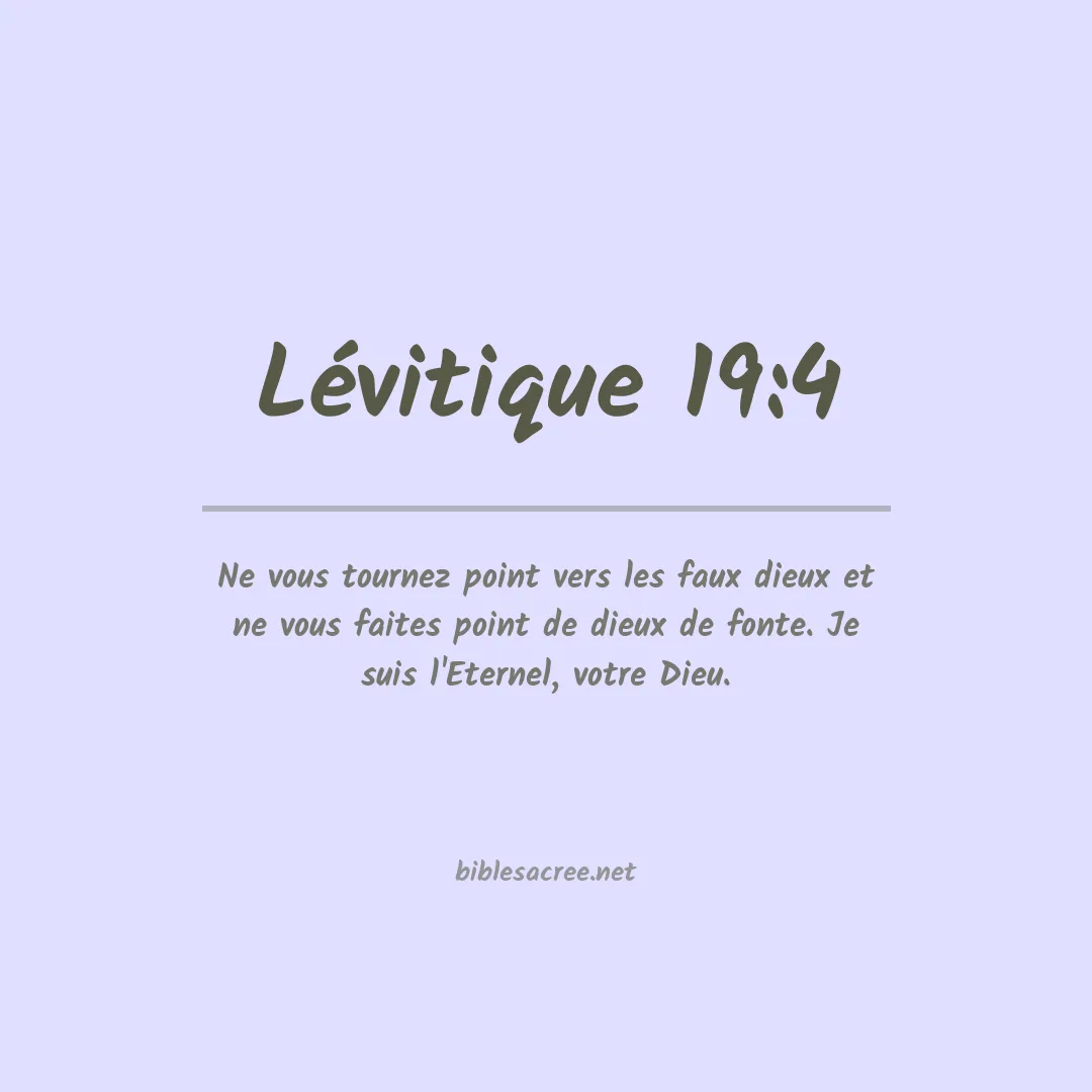 Lévitique - 19:4