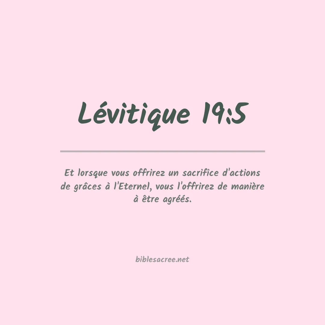 Lévitique - 19:5