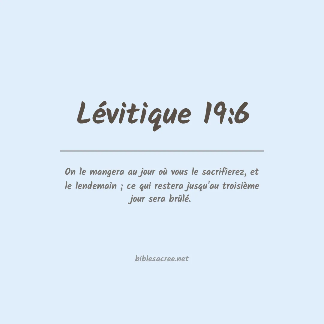 Lévitique - 19:6